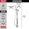 imageDelta Faucet Trinsic FloorMount Freestanding Tub Filler with Hand Held Shower Champagne Bronze T4759CZFL Valve Not IncludedChrome