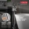 imageDelta Faucet Trinsic FloorMount Freestanding Tub Filler with Hand Held Shower Champagne Bronze T4759CZFL Valve Not IncludedChrome