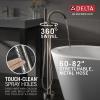 imageDelta Faucet Trinsic FloorMount Freestanding Tub Filler with Hand Held Shower Champagne Bronze T4759CZFL Valve Not IncludedStainless