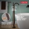 imageDelta Faucet Trinsic FloorMount Freestanding Tub Filler with Hand Held Shower Champagne Bronze T4759CZFL Valve Not IncludedVenetian Bronze
