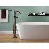 imageDelta Faucet Trinsic FloorMount Freestanding Tub Filler with Hand Held Shower Champagne Bronze T4759CZFL Valve Not IncludedVenetian Bronze