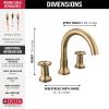 imageDelta Faucet Trinsic Roman Tub Trim  T2759BL  Modern Bathroom Tub Faucet Set  Includes Tub Faucet ampamp Handles  Matte Black Valve Sold SeparatelyChampagne Bronze
