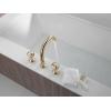imageDelta Faucet Trinsic Roman Tub Trim  T2759BL  Modern Bathroom Tub Faucet Set  Includes Tub Faucet ampamp Handles  Matte Black Valve Sold SeparatelyChampagne Bronze