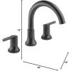 imageDelta Faucet Trinsic Roman Tub Trim  T2759BL  Modern Bathroom Tub Faucet Set  Includes Tub Faucet ampamp Handles  Matte Black Valve Sold SeparatelyVenetian Bronze