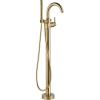 imageDelta Faucet Trinsic FloorMount Freestanding Tub Filler with Hand Held Shower Champagne Bronze T4759CZFL Valve Not IncludedChampagne Bronze