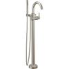 imageDelta Faucet Trinsic FloorMount Freestanding Tub Filler with Hand Held Shower Champagne Bronze T4759CZFL Valve Not IncludedStainless