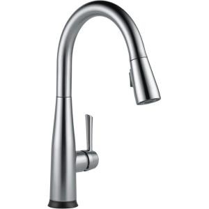 imageDelta Essa Touchless Kitchen Faucet with Touch Technology Brushed Nickel Kitchen Sink Faucet with Pull Down Sprayer Single Hole Arctic Stainless 9113TLARDSTArctic Stainless