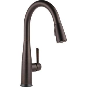 imageDelta Essa Touchless Kitchen Faucet with Touch Technology Brushed Nickel Kitchen Sink Faucet with Pull Down Sprayer Single Hole Arctic Stainless 9113TLARDSTVenetian Bronze
