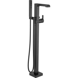imageDelta Faucet Ara FloorMount Freestanding Tub Filler with Handheld Sprayer  T4767  Bathtub Faucet for Bathroom Fixtures  Chrome Valve Sold SeparatelyMatte Black