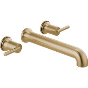imageDelta Faucet Contemporary WallMounted Tub Filler  T5759BLWL  Modern Bathroom Tub Faucet ampamp Handles  Sleek Bathroom Fixtures  Matte Black Valve Sold SeparatelyChampagne Bronze