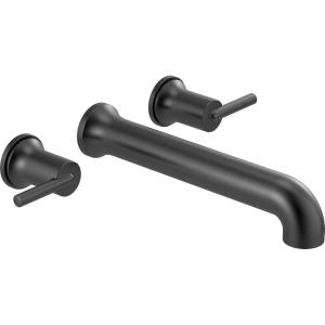 imageDelta Faucet Contemporary WallMounted Tub Filler  T5759BLWL  Modern Bathroom Tub Faucet ampamp Handles  Sleek Bathroom Fixtures  Matte Black Valve Sold SeparatelyMatte Black