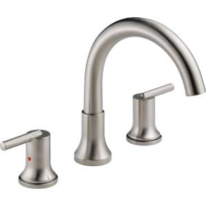 imageDelta Faucet Trinsic Roman Tub Trim  T2759BL  Modern Bathroom Tub Faucet Set  Includes Tub Faucet ampamp Handles  Matte Black Valve Sold SeparatelyStainless