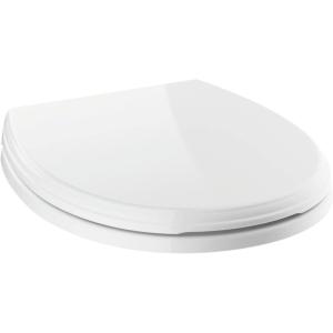 imageDelta Faucet Wycliffe Slow Close Round Toilet Seat with NonSlip Seat Bumpers Soft Close Toilet Seat Round Toilet Seat Slow Close White 801901WH