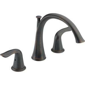 imageDelta T2738CZ Lahara Two Handle Roman Tub Faucet Trim Champagne BronzeVenetian Bronze