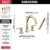 imageDELTA FAUCET T4759BL Roman Tub Trim with Hand Shower DeckMount with Diverter Matte Black