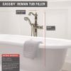 imageDelta Faucet Cassidy FloorMounted Freestanding Tub Filler with Handheld Shower  Tub Faucet  T4797FLLHP  Bathroom Fixtures  Chrome Valve Sold SeparatelyPolished Nickel