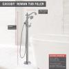 imageDelta Faucet Cassidy FloorMounted Freestanding Tub Filler with Handheld Shower  Tub Faucet  T4797FLLHP  Bathroom Fixtures  Chrome Valve Sold SeparatelyChrome