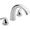 imageDelta Faucet Classic 2Handle Widespread Roman Tub Faucet  Brushed Nickel Tub Faucet  Stainless T2705SS Valve Not IncludedChrome