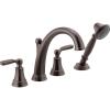 imageDelta Faucet T4732RB Woodhurst Roman Tub with Handshower Trim Venetian Bronze Valve sold separatelyVenetian Bronze
