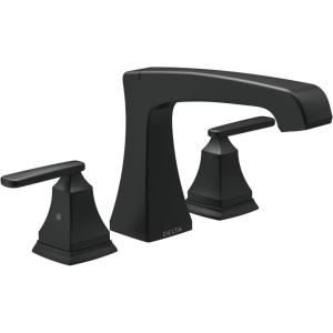 imageDelta Faucet Ashlyn 2Handle Widespread Roman Tub Faucet  Brushed Nickel  Stainless T2764SS Valve Not IncludedMatte Black