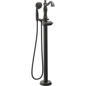 imageDelta Faucet Cassidy FloorMounted Freestanding Tub Filler with Handheld Shower  Tub Faucet  T4797FLLHP  Bathroom Fixtures  Chrome Valve Sold SeparatelyVenetian Bronze