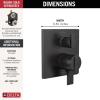 imageDelta Faucet Ara 17 Series 3Setting Integrated Diverter Valve Trim Kit Black Diverter Valve Trim Kit Shower Trim Kit Matte Black T27867BL Valve Not Included