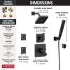 imageDelta Faucet Ara 6Setting Shower Handle Diverter Trim Kit Diverter Valve Trim Kit Black 6 Way Shower Diverter Delta Diverter Trim Matte Black T11967BL Valve Not IncludedMatte Black
