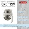 imageDelta Faucet Tetra 14 Series Brushed Nickel 3Setting Integrated Diverter Valve Trim Kit Brushed Nickel Diverter Valve Trim Kit Shower Trim Kit Lumicoat Stainless T24889SSPR Valve Not IncludedLumicoat Stainless