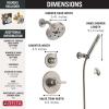 imageDelta Faucet Trinsic 3Setting Shower Handle Diverter Trim Kit Diverter Valve Trim Kit Gold 3 Way Shower Diverter Delta Diverter Trim Champagne Bronze T11859CZ Valve Not IncludedStainless