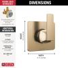imageDelta Faucet Velum Black 3Setting Diverter Trim Kit Diverter Valve Kit Black Shower Diverter Matte Black T11837BL Valve Not IncludedChampagne Bronze