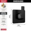 imageDelta Faucet Velum Black 3Setting Diverter Trim Kit Diverter Valve Kit Black Shower Diverter Matte Black T11837BL Valve Not IncludedMatte Black