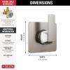 imageDelta Faucet Velum Black 3Setting Diverter Trim Kit Diverter Valve Kit Black Shower Diverter Matte Black T11837BL Valve Not IncludedStainless