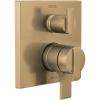 imageDelta Faucet Ara 17 Series 6Setting Integrated Diverter Valve Trim Kit Black Diverter Valve Trim Kit Shower Trim Kit Matte Black T27967BL Valve Not IncludedChampagne Bronze