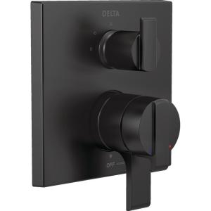 imageDelta Faucet Ara 17 Series 3Setting Integrated Diverter Valve Trim Kit Black Diverter Valve Trim Kit Shower Trim Kit Matte Black T27867BL Valve Not Included