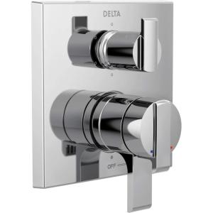 imageDelta Faucet Ara 17 Series 6Setting Integrated Diverter Valve Trim Kit Black Diverter Valve Trim Kit Shower Trim Kit Matte Black T27967BL Valve Not IncludedChrome