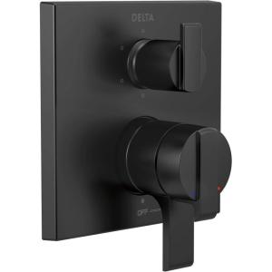 imageDelta Faucet Ara 17 Series 6Setting Integrated Diverter Valve Trim Kit Black Diverter Valve Trim Kit Shower Trim Kit Matte Black T27967BL Valve Not IncludedMatte Black