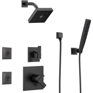 imageDelta Faucet Ara 6Setting Shower Handle Diverter Trim Kit Diverter Valve Trim Kit Black 6 Way Shower Diverter Delta Diverter Trim Matte Black T11967BL Valve Not IncludedMatte Black