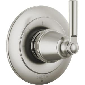 imageDelta Faucet Saylor Brushed Nickel 3Setting Shower Handle Diverter Trim Kit Diverter Valve Trim Kit Shower Diverter Kit Stainless T11835SS Valve Not IncludedStainless