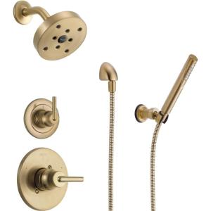 imageDelta Faucet Trinsic 3Setting Shower Handle Diverter Trim Kit Diverter Valve Trim Kit Gold 3 Way Shower Diverter Delta Diverter Trim Champagne Bronze T11859CZ Valve Not IncludedChampagne Bronze