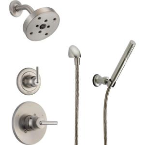 imageDelta Faucet Trinsic 3Setting Shower Handle Diverter Trim Kit Diverter Valve Trim Kit Gold 3 Way Shower Diverter Delta Diverter Trim Champagne Bronze T11859CZ Valve Not IncludedStainless