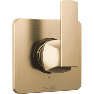imageDelta Faucet Velum Black 3Setting Diverter Trim Kit Diverter Valve Kit Black Shower Diverter Matte Black T11837BL Valve Not IncludedChampagne Bronze