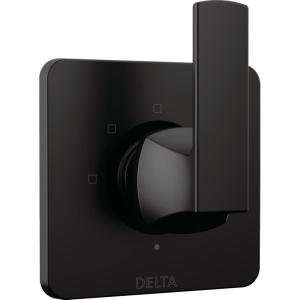 imageDelta Faucet Velum Black 3Setting Diverter Trim Kit Diverter Valve Kit Black Shower Diverter Matte Black T11837BL Valve Not IncludedMatte Black