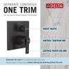 imageDELTA FAUCET T24867SS Stainless Ara Angular Modern Monitor 14 Series Valve Trim with 3Setting Integrated DiverterMatte Black