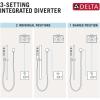 imageDELTA FAUCET T24867SS Stainless Ara Angular Modern Monitor 14 Series Valve Trim with 3Setting Integrated DiverterMatte Black