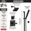 imageDelta Faucet Ara 3Setting Shower Handle Diverter Trim Kit Diverter Valve Trim Kit Black 3 Way Shower Diverter Delta Diverter Trim Matte Black T11867BL Valve Not IncludedMatte Black