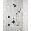 imageDelta Trinsic 6Setting Shower System  Matte Black Shower Head Handheld Body Sprays Handle Diverter and Valve Kit