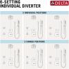 imageDelta Trinsic 6Setting Shower System  Matte Black Shower Head Handheld Body Sprays Handle Diverter and Valve Kit