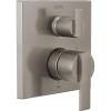 imageDELTA FAUCET T24867SS Stainless Ara Angular Modern Monitor 14 Series Valve Trim with 3Setting Integrated DiverterStainless