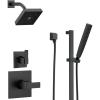 imageDelta Faucet Ara 3Setting Shower Handle Diverter Trim Kit Diverter Valve Trim Kit Black 3 Way Shower Diverter Delta Diverter Trim Matte Black T11867BL Valve Not IncludedMatte Black