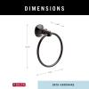 imageDelta Faucet 76446 Ashlyn Towel Ring 638 x 757 x 225 Inches Polished ChromeSpotshield Venetian Bronze